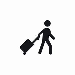 luggage passenger icon sign vector
