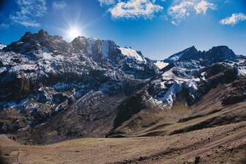 A stunning view of Vinicunca in Cusco, Peru
