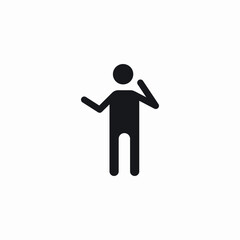 person gestures icon sign vector