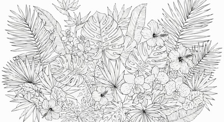 hand drawn flowers