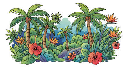 Fototapeta premium palm tree flowers