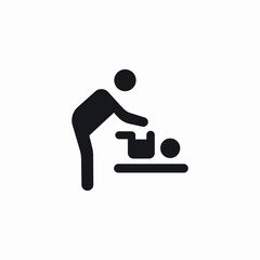 baby charing station icon sign vector