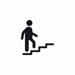 climbing staors icon sign vector