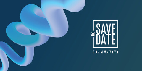 Save the date banner. Can be used for business, marketing and advertising. logo graphic design of event summit made for Technology and upcoming events. Vector EPS 10