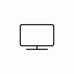 plasma tv icon sign vector