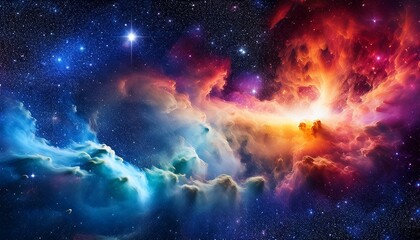 Fototapeta premium colorful nebula cosmic space galaxy background