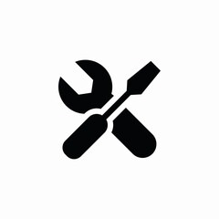 screwdriver wrench icon sign vector