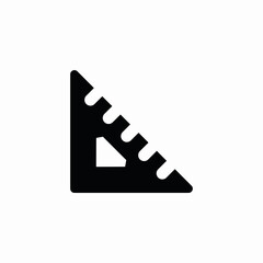 triangle geometry ruler icon sign vector
