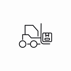 forklift vehicle icon sign vector