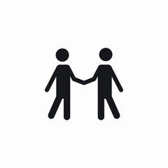 friendly handshake icon sign vector