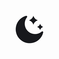 moon stars icon sign vector