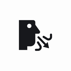 nose breathe out icon sign vector