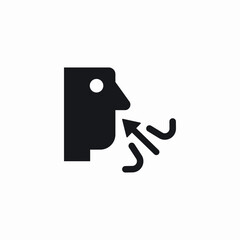 nose breathe inhale icon sign vector