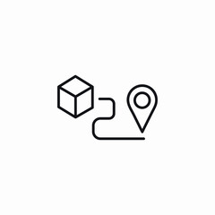 package delivery location icon sign vector