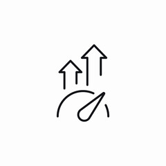 performance increase icon sign vector