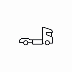trailerless truck icon sign vector
