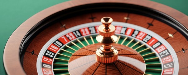 Close-Up of a Casino Roulette Wheel, Luck , Chance