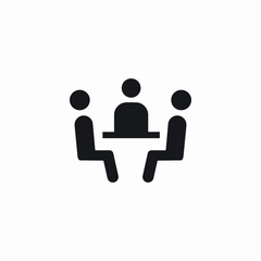 small meeting icon sign vector