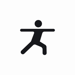 stretch gym icon sign vector