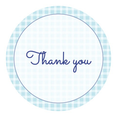 Cute and simple thank you sticker
