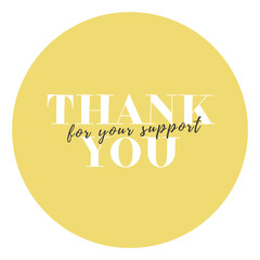 Cute and simple thank you sticker