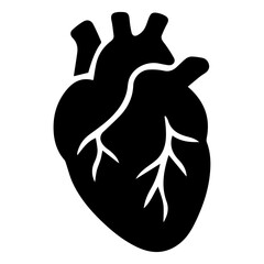 Human Heart Anatomy A Detailed Black and White Illustration