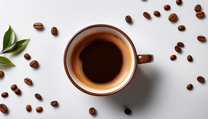 flatley of coffee cup white background