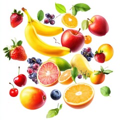 Colorful Fresh Fruit Still Life