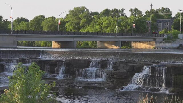 Waterfalls in a small town