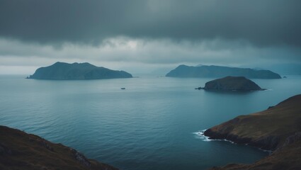 Fototapeta premium Photo which shows the sea and islands.