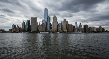 Naklejka premium a large body of water