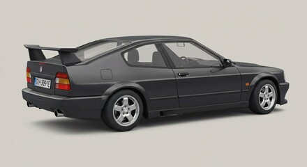 a black car on a white background