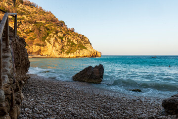  Playa de la Granadella en un día soleado Granadella beach on a sunny day