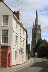 Westgate, Louth, Lincolnshire, looking east towards St James' Church.