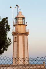 Faro del Cabo de la Nao al Atardecer – Paisaje Costero en Jávea, Alicante, España Cape Nao...