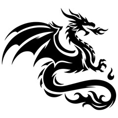 Fototapeta premium AI-generated vector illustration of a fantasy dragon