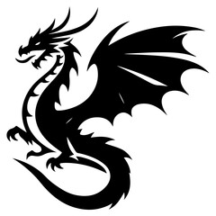 AI-generated vector illustration of a fantasy dragon

