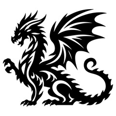 AI-generated vector illustration of a fantasy dragon

