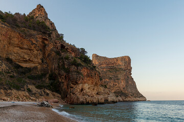 playa paradisíaca cala del moraig turismo españa verano 2025  Cala del Moraig, a paradise beach, is a Spanish tourist destination, summer 2025
