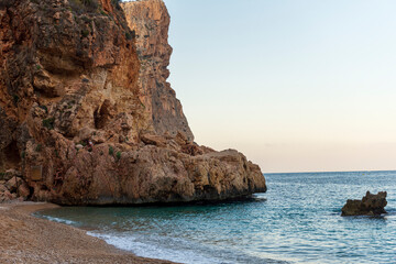 playa paradisíaca cala del moraig turismo españa verano 2025  Cala del Moraig, a paradise beach, is a Spanish tourist destination, summer 2025
