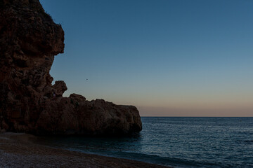 playa paradisíaca cala del moraig turismo españa verano 2025  Cala del Moraig, a paradise beach, is a Spanish tourist destination, summer 2025
