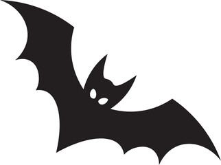 Silhouette Of A Bat With Pointed Ears And Angular Wings Ideal For Halloween Decor And Spooky Themed Design Projects
