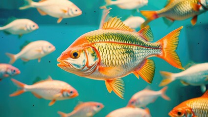 Fototapeta premium Fish with Empty Copy Space For Text