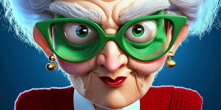Modern Mrs Claus - Santa's wife in her Christmas style with a green tinge for a modern 2025 seasonal holiday