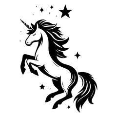 AI-generated vector illustration of a fantasy unicorn

