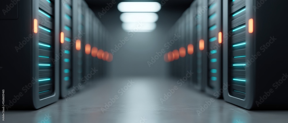 Poster data center operations high-tech facility digital infrastructure controlled environment perspective 