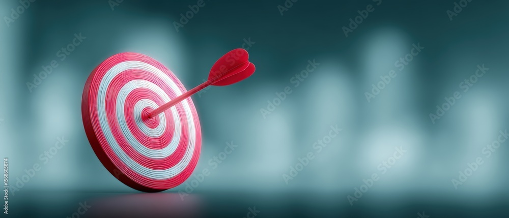 Poster target achievement action business setting graphic design professional environment close-up view foc