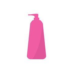shampoo or soap bottle logo vector icon illustration