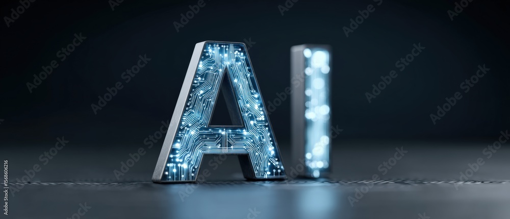 Aufkleber ai technology transformation digital workspace graphic design virtual environment close-up view futu