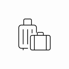 luggage arrival icon sign vector